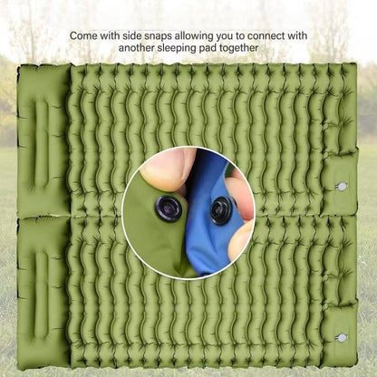 Self Inflating Camping Pad with Integrated Pillow and Wave Chamber Design, 1.5 Pounds