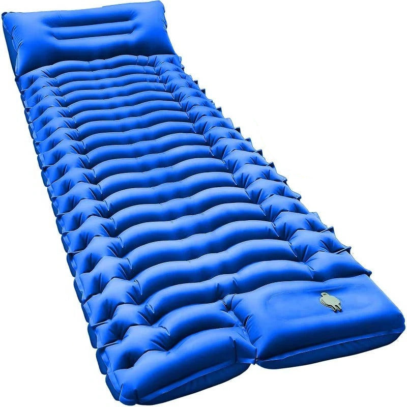 Self Inflating Camping Pad with Integrated Pillow and Wave Chamber Design, 1.5 Pounds