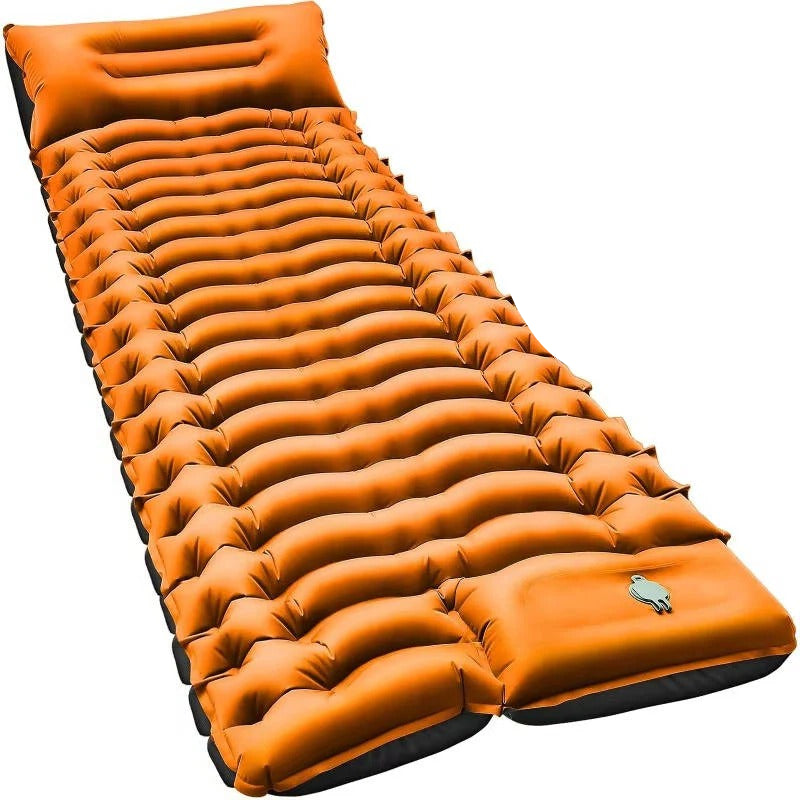 Self Inflating Camping Pad with Integrated Pillow and Wave Chamber Design, 1.5 Pounds
