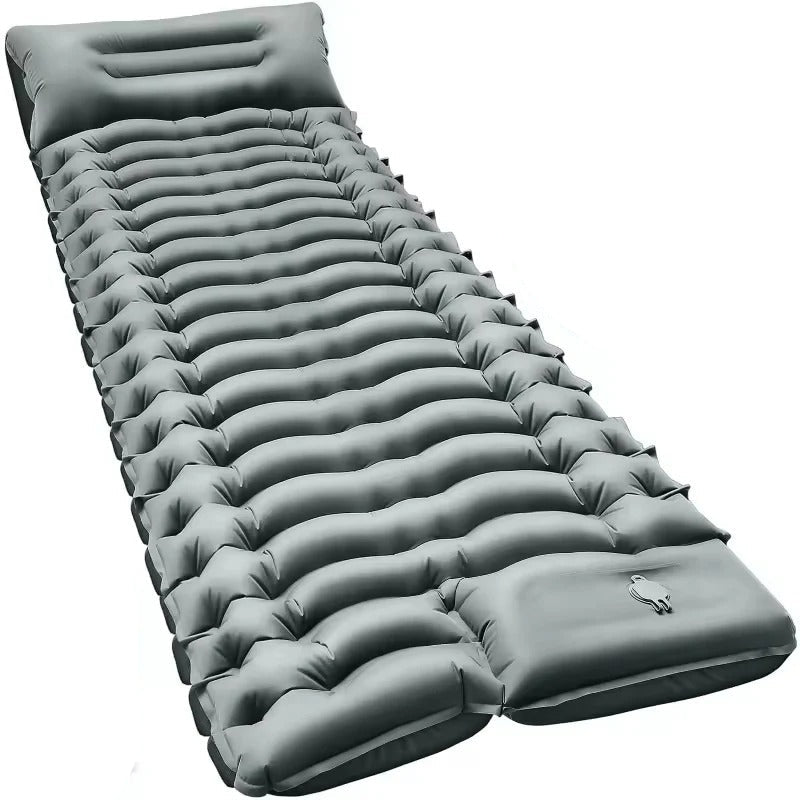 Self Inflating Camping Pad with Integrated Pillow and Wave Chamber Design, 1.5 Pounds