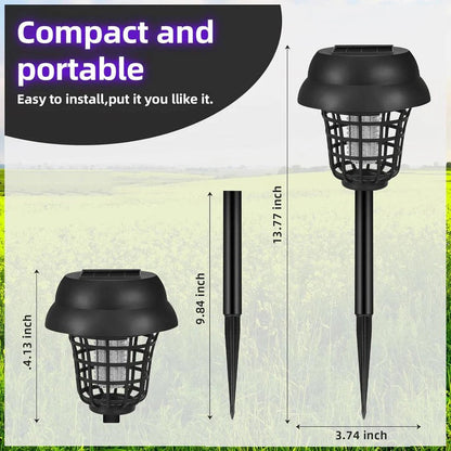 Solar Bug Zapper with UV Light and Automatic Dusk Sensor, 4 Pack for 6000 sq ft