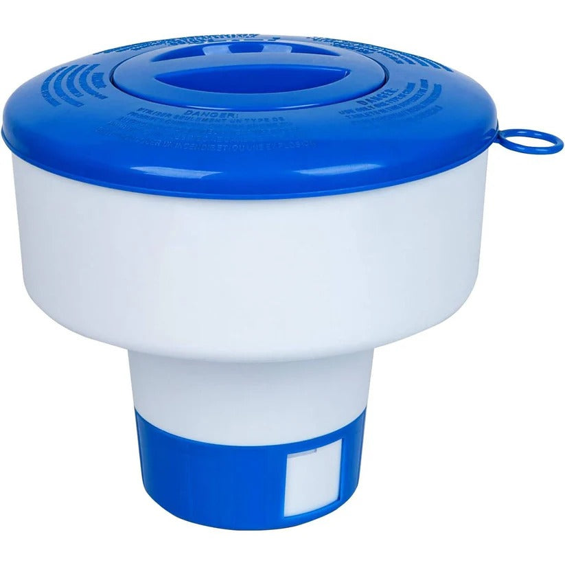 Pool Chemical Floater with Adjustable Vent Settings and Twist Lock Cap for Pools and Spas