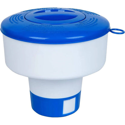Pool Chemical Floater with Adjustable Vent Settings and Twist Lock Cap for Pools and Spas