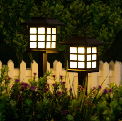 Solar Pathway Lights Set of 12 with Warm White LED and 8-Hour Runtime