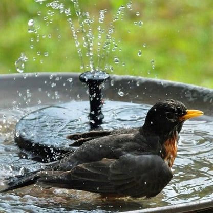 Floating Solar Water Fountain with Four Spray Nozzles for Birdbaths and Garden Bowls