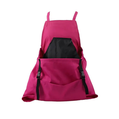 Garden Harvesting Apron with Drop Release Bottom and Water Resistant Pouch