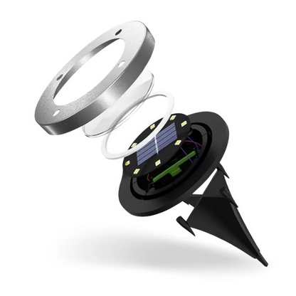 Solar Powered Pathway Lights with Automatic Dusk Sensor and Ground Stake Installation