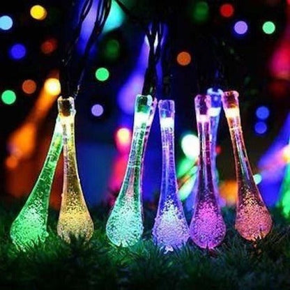 Outdoor LED String Lights with Solar Panel and Auto Dusk-to-Dawn, 20 Bulbs 15.7ft