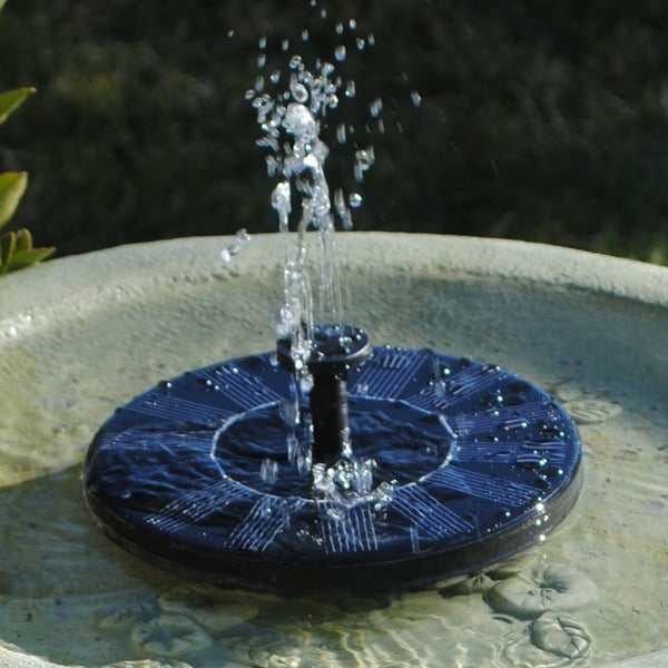 Floating Solar Water Fountain with Four Spray Nozzles for Birdbaths and Garden Bowls
