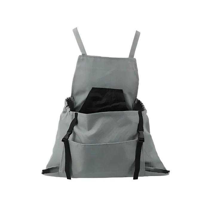 Garden Harvesting Apron with Drop Release Bottom and Water Resistant Pouch