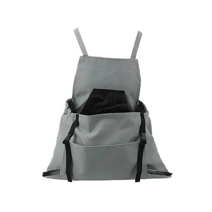 Garden Harvesting Apron with Drop Release Bottom and Water Resistant Pouch