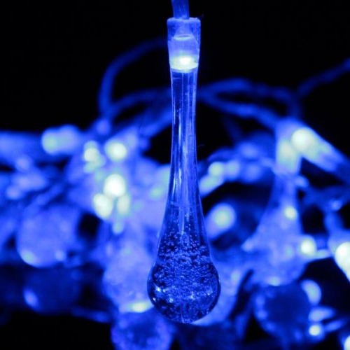 Outdoor LED String Lights with Solar Panel and Auto Dusk-to-Dawn, 20 Bulbs 15.7ft