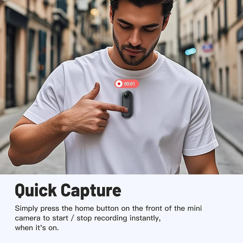 4K Action Camera with Magnetic Mount and 120 Degree Wide Lens for Cycling