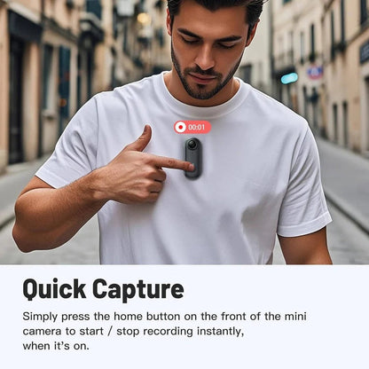 4K Action Camera with Magnetic Mount and 120 Degree Wide Lens for Cycling