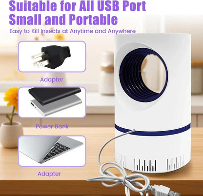 UV Insect Trap with Six LED Bulbs and Quiet Fan, USB Powered