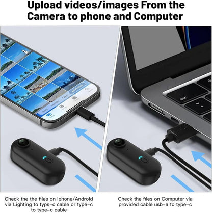 4K Action Camera with Magnetic Mount and 120 Degree Wide Lens for Cycling