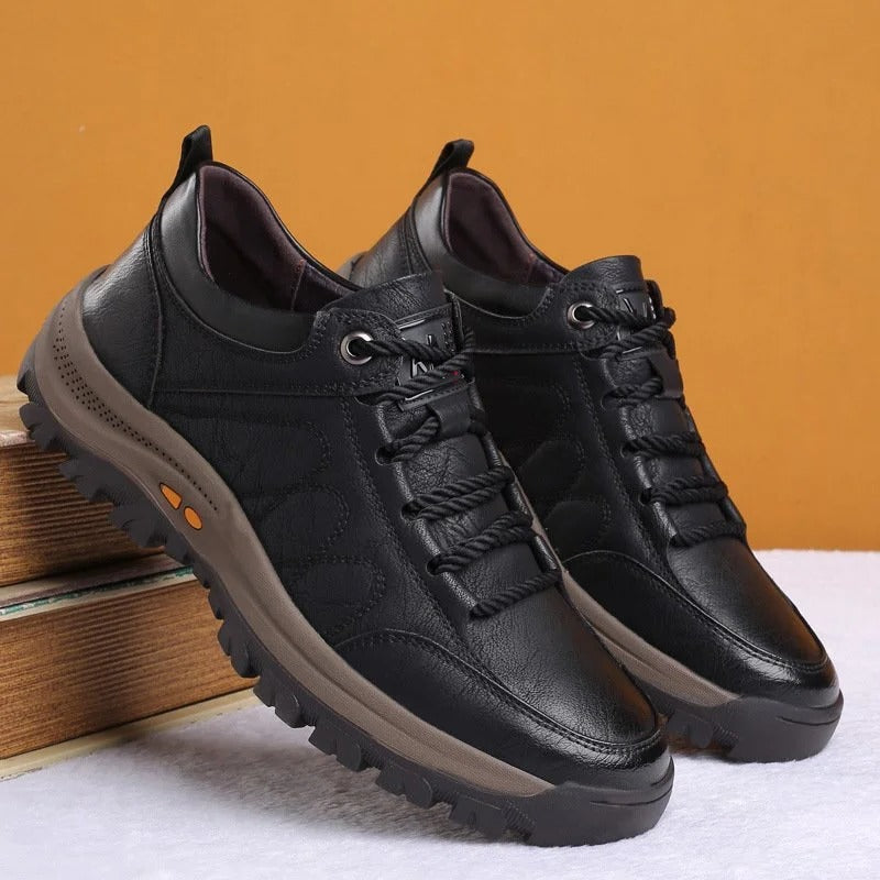 Ergonomic Shoes with Arch Support and Breathable Lining for Men, Cowhide Upper