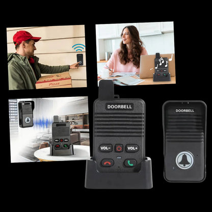 Wireless Intercom Doorbell with 1000ft Range and Weather Resistant Outdoor Unit