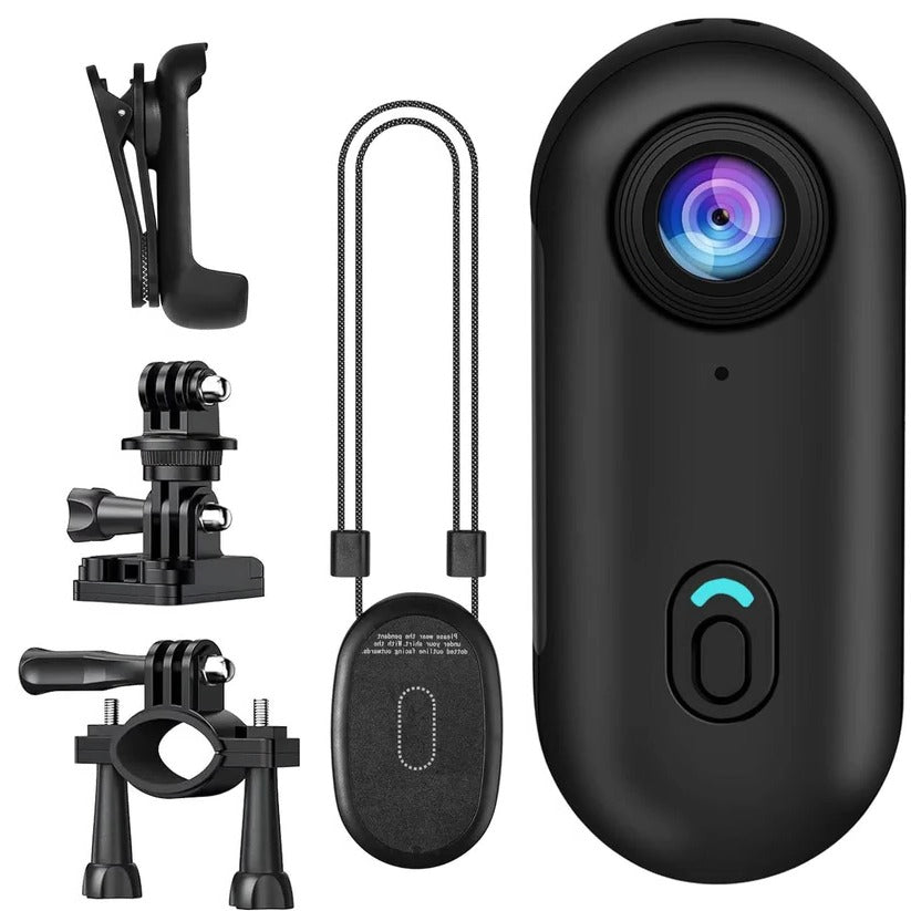 4K Action Camera with Magnetic Mount and 120 Degree Wide Lens for Cycling
