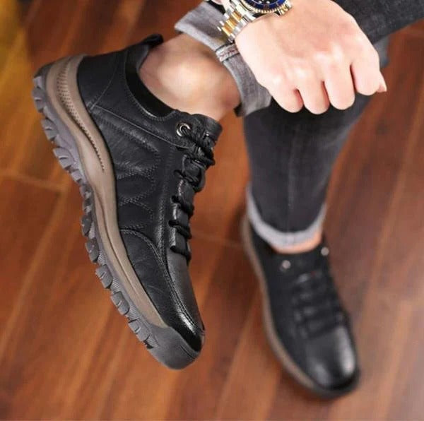 Ergonomic Shoes with Arch Support and Breathable Lining for Men, Cowhide Upper