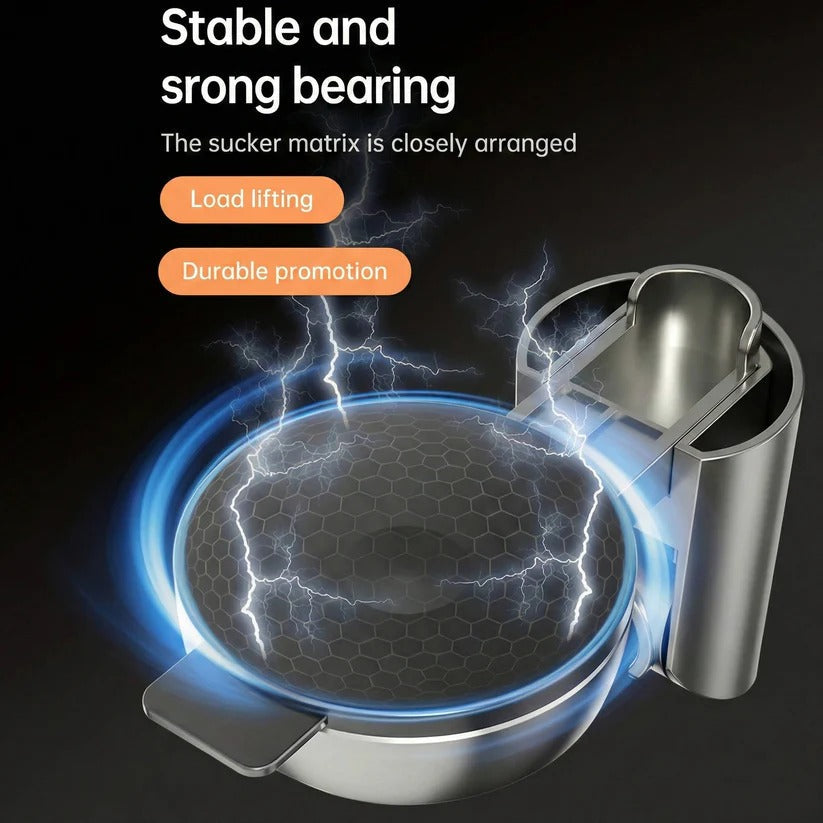 Suction Cup Shower Head Holder with 360 Degree Rotation and Adjustable Height