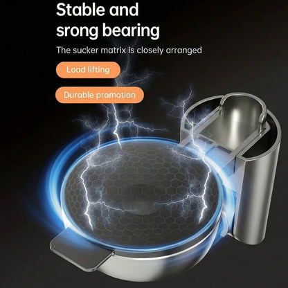 Suction Cup Shower Head Holder with 360 Degree Rotation and Adjustable Height