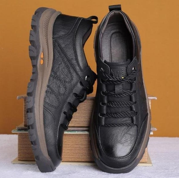 Ergonomic Shoes with Arch Support and Breathable Lining for Men, Cowhide Upper