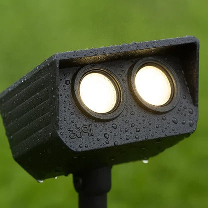 Solar Spotlight with Adjustable Zoom Lens and RGB Color Modes