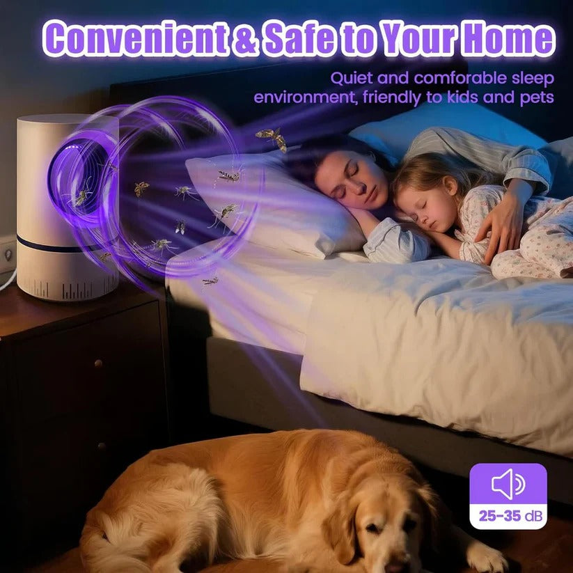 UV Insect Trap with Six LED Bulbs and Quiet Fan, USB Powered