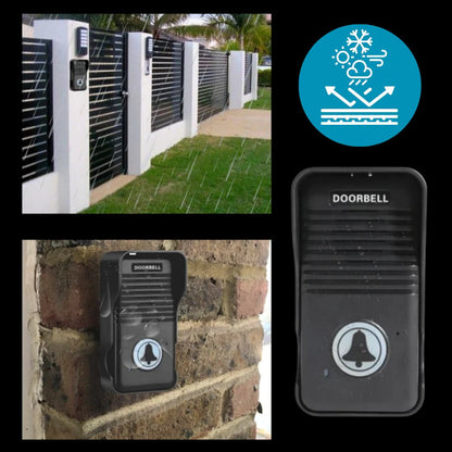 Wireless Intercom Doorbell with 1000ft Range and Weather Resistant Outdoor Unit