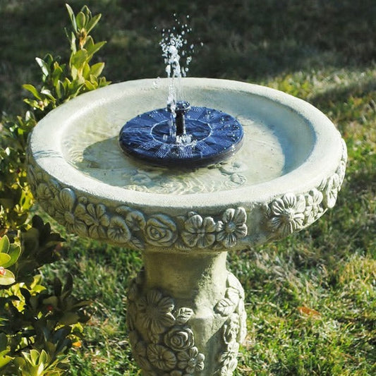Floating Solar Water Fountain with Four Spray Nozzles for Birdbaths and Garden Bowls