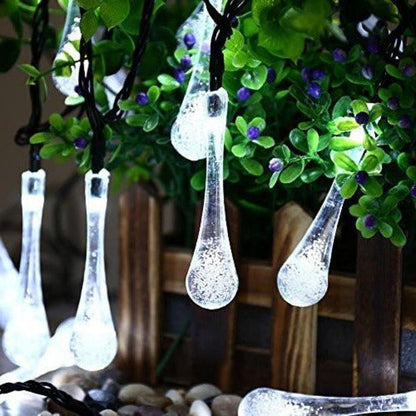 Outdoor LED String Lights with Solar Panel and Auto Dusk-to-Dawn, 20 Bulbs 15.7ft