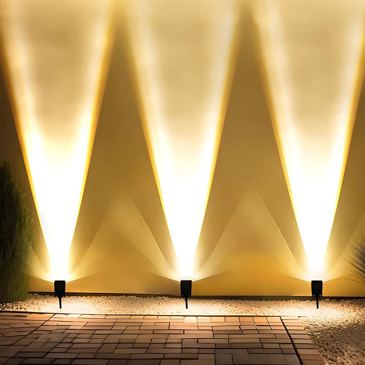 Solar Spot Light with Adjustable Zoom Lens and Color Changing LED, Ground or Wall Mount