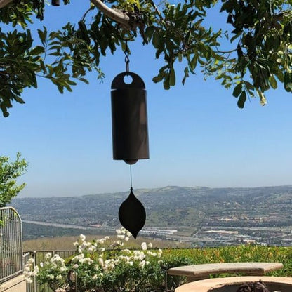 Wind Activated Bell with Dual Chamber Sound System and Ash Wood Clapper