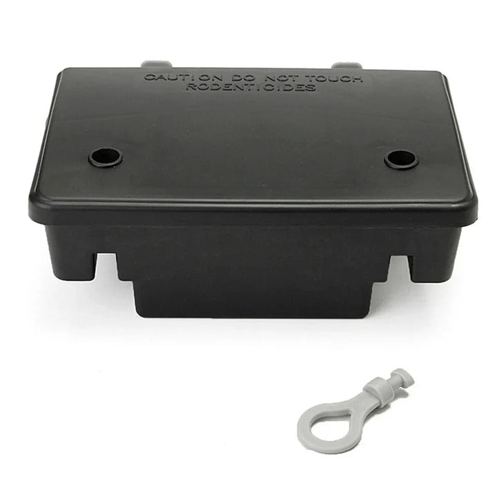 Rodent Catch Station with Single Lock and Removable Bait Tray