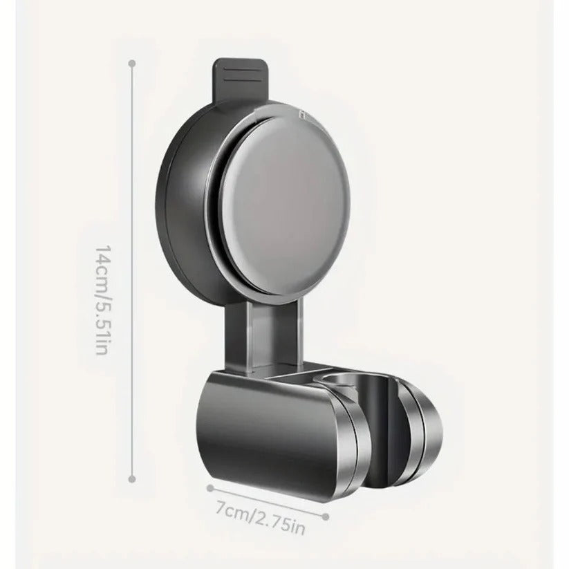 Suction Cup Shower Head Holder with 360 Degree Rotation and Adjustable Height