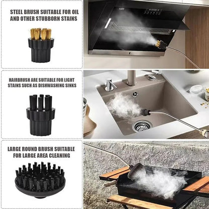2500W Steam Cleaner with 5 Brush Heads and Adjustable Steam Flow