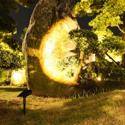 Solar Spotlight with Adjustable Zoom Lens and RGB Color Modes