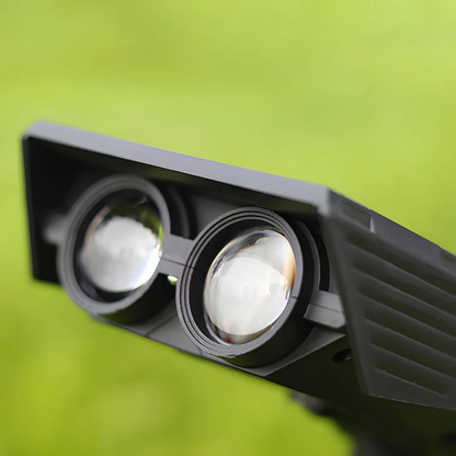 Solar Spot Light with Adjustable Zoom Lens and Color Changing LED, Ground or Wall Mount