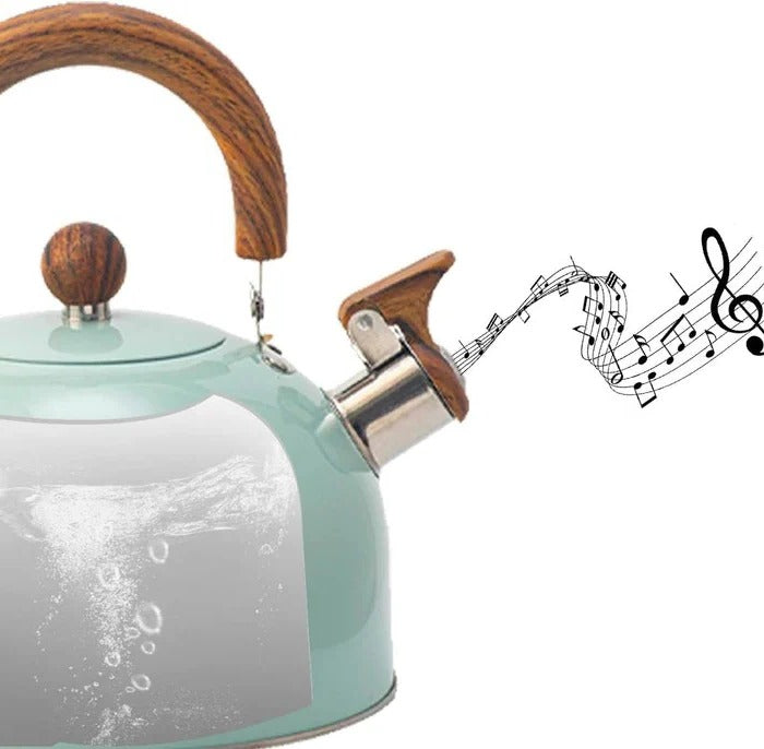 Stovetop Tea Kettle with Whistle Alert and Insulated Grip Handle