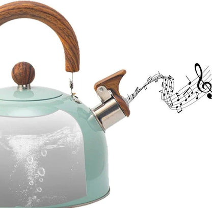 Stovetop Tea Kettle with Whistle Alert and Insulated Grip Handle