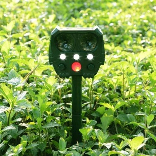 Motion-Activated Snake Repeller with Solar Panel and Ultrasonic Sound
