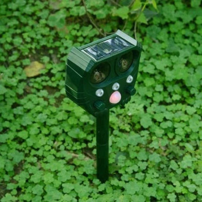 Motion-Activated Snake Repeller with Solar Panel and Ultrasonic Sound