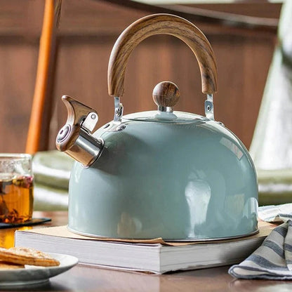 Stovetop Tea Kettle with Whistle Alert and Insulated Grip Handle