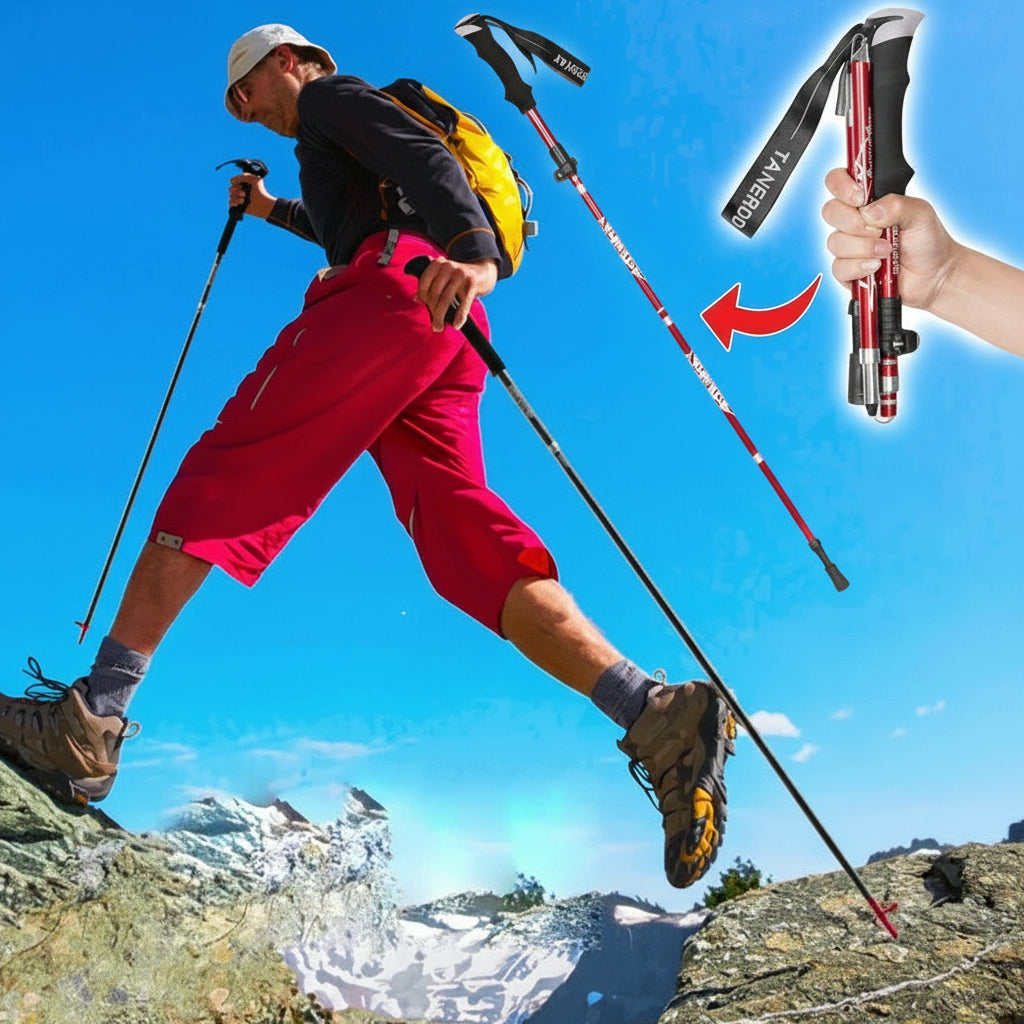 Telescoping Hiking Pole with Ergonomic Handle and Adjustable Length