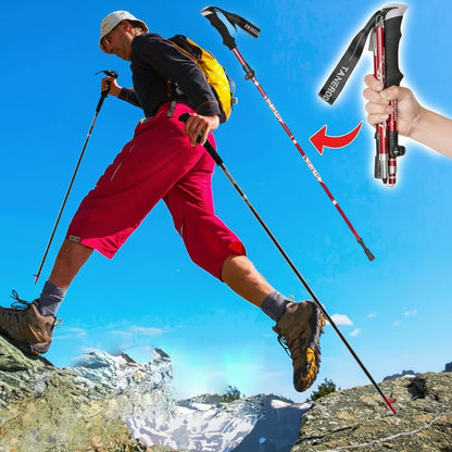 Telescoping Hiking Pole with Ergonomic Handle and Adjustable Length
