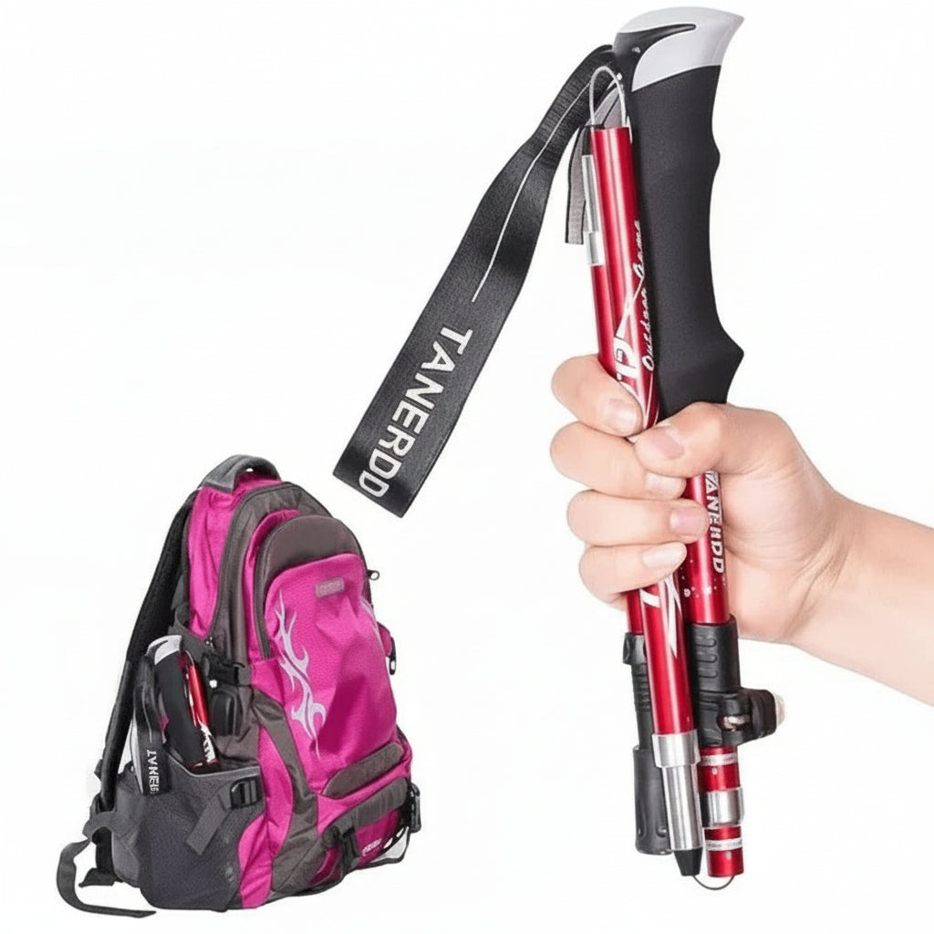 Telescoping Hiking Pole with Ergonomic Handle and Adjustable Length