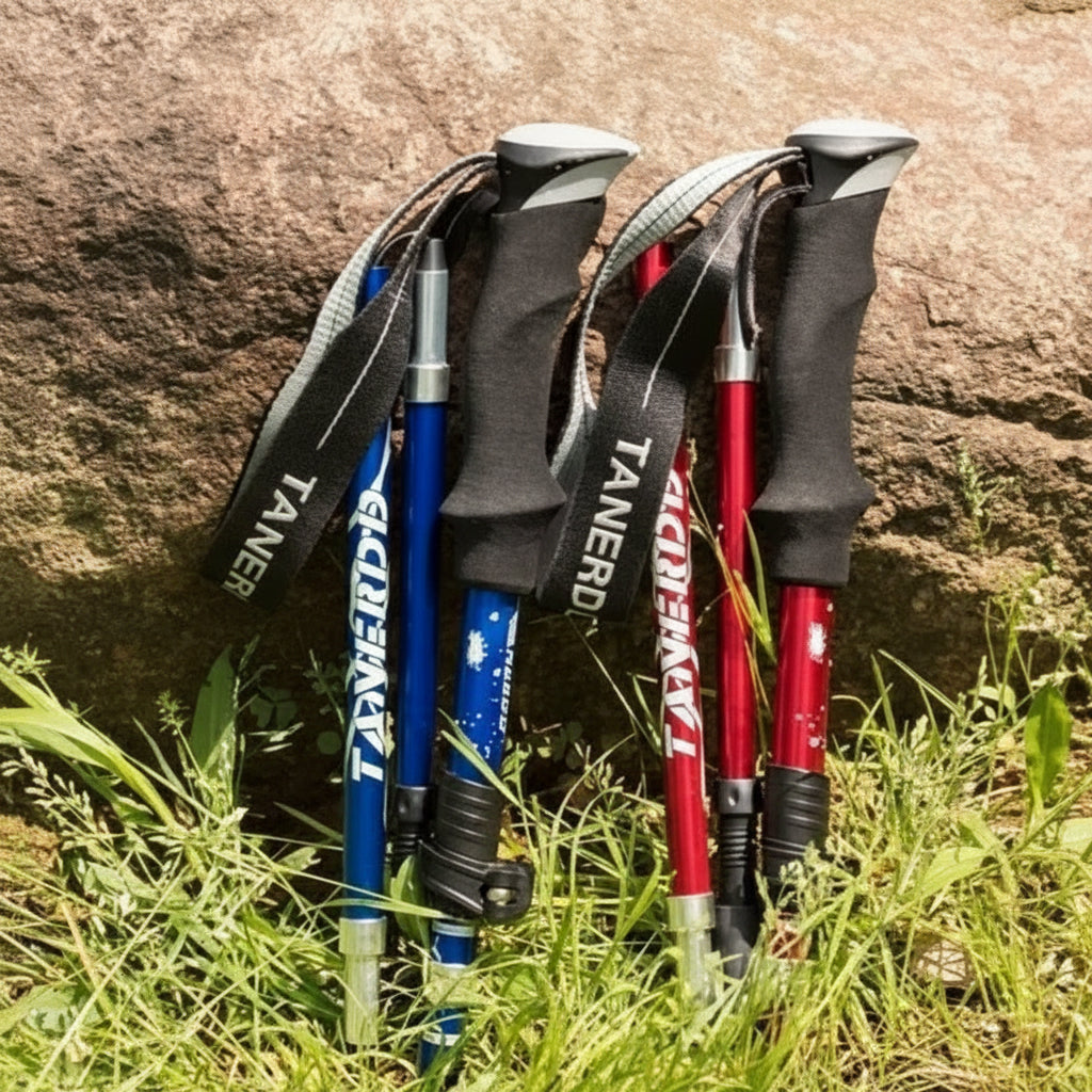 Telescoping Hiking Pole with Ergonomic Handle and Adjustable Length