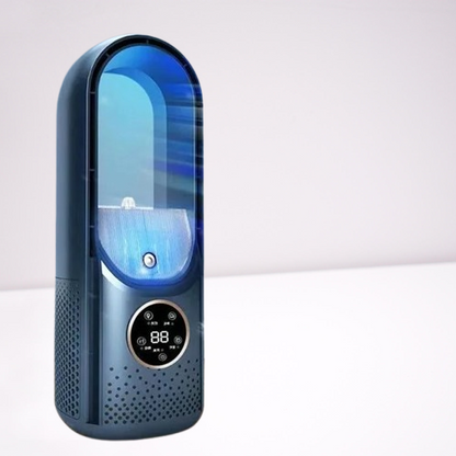 Portable Air Cooler with Bladeless Design and Six Speed Control for Small Spaces