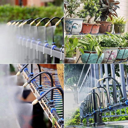 Adjustable Irrigation Kit with 360 Degree Rotating Nozzles and Copper Construction